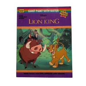 Vintage Lion King Giant Paint with Water Golden Books Activity Book 1994 *NEW*